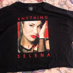 Selena black crop top